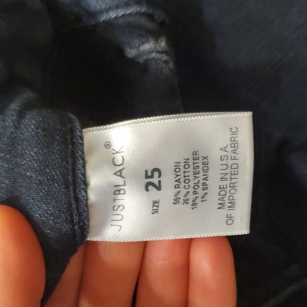 Super confortable Just Black Navy Jeans size 25 - Picture 3 of 6